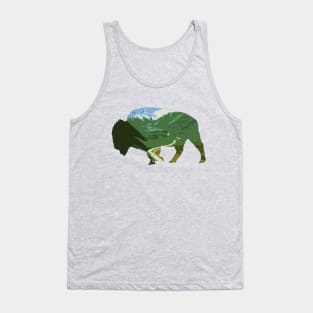 Montana Bison Nature Silhouette Tank Top